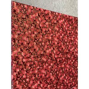 Kona Bay Fabrics Cherry Blossom Print Cotton Fabric 10"x42" Burgundy Pink Quilti